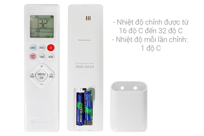 Điều Hòa Casper Inverter 9000 BTU 1 Chiều QC-09IS36 - Giá Tốt